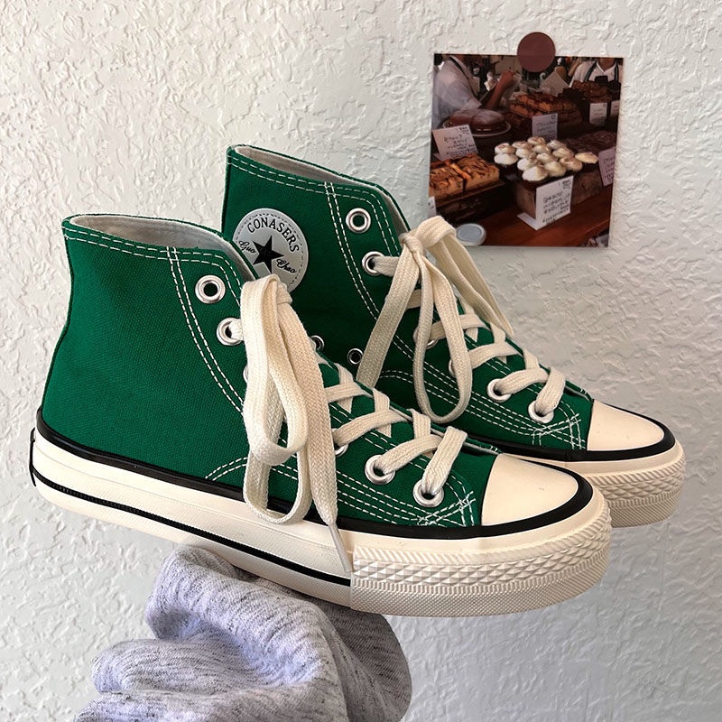 Giày Thể Thao Vải Canvas Cổ Cao Thiết Kế Mới Thời Trang Mùa Xuân Năng Động