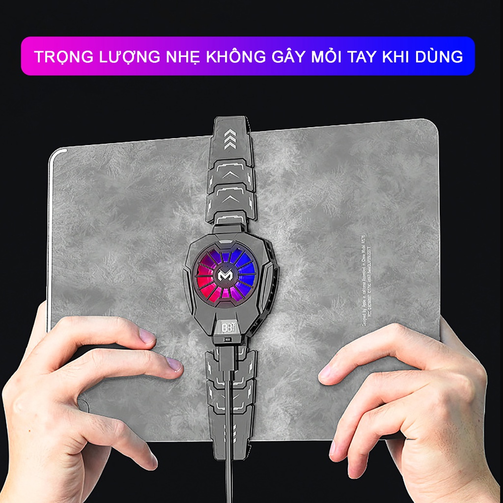 Quạt tản nhiệt cho iPad tablet SIDOTECH DL05 IPAD Sò lạnh Gaming Led RGB màn hình hiện thị nhiệt độ chống giật lag