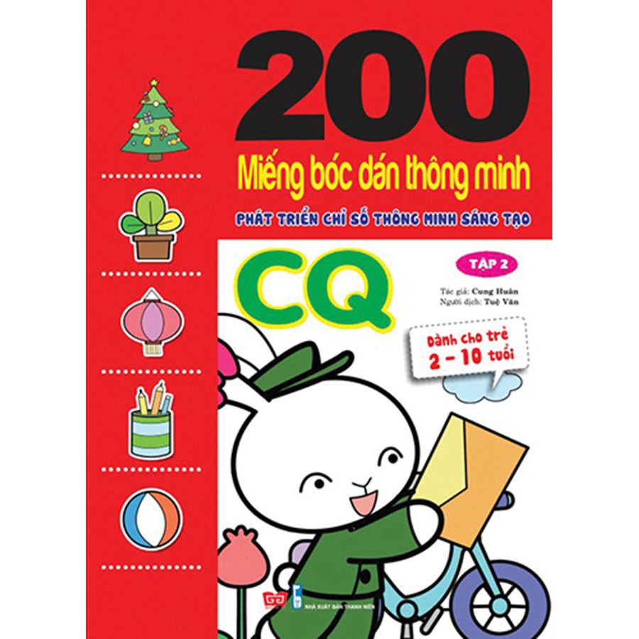 Sách - 200 miếng bóc dán TM PT chỉ số TM sáng tạo CQ T2 (Dành cho trẻ 2-10 tuổi)