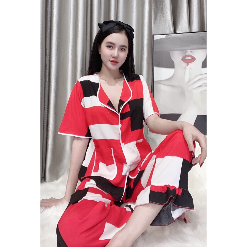 Đồ bộ mặc nhà cánh dơi hình hoa tiết siêu xinh thoáng mát