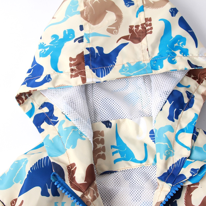 Áo Khoác In Hình Khủng Long Thời Trang Hè Thu Mới Cho Bé Trai 1-6 Tuổi