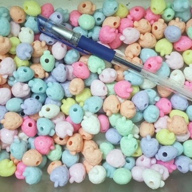 10-25-50gam hạt nhựa hình quả dâu màu pastel siêu đẹp làm handmade tuỳ ý