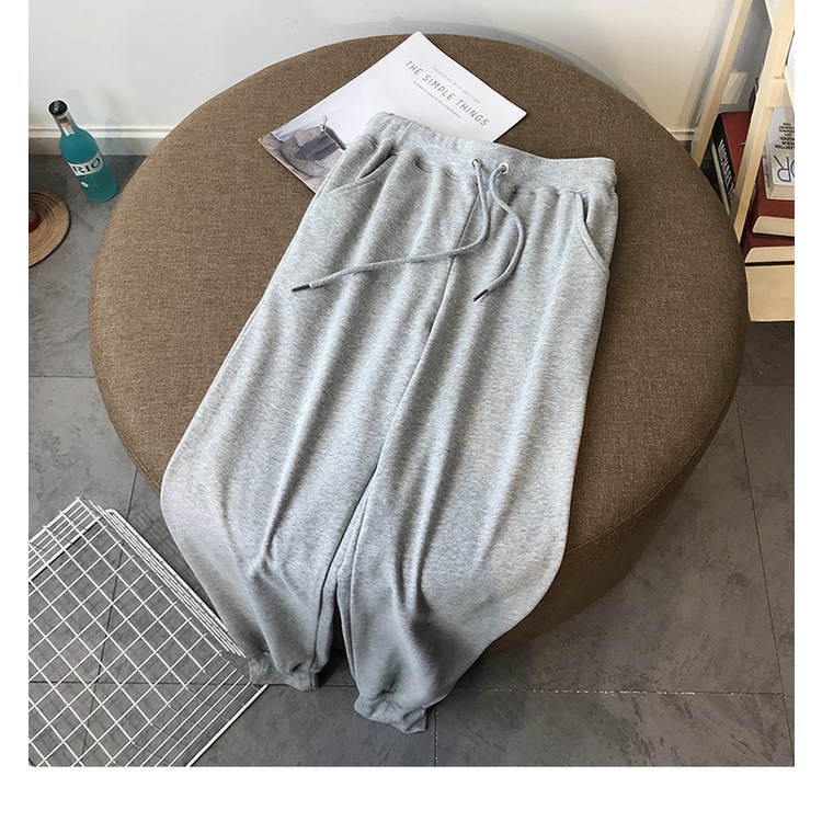 DUNEA Set đồ gồm áo hoodie và quần dài ống rộng phong cách năng động trẻ trung dành cho nữ