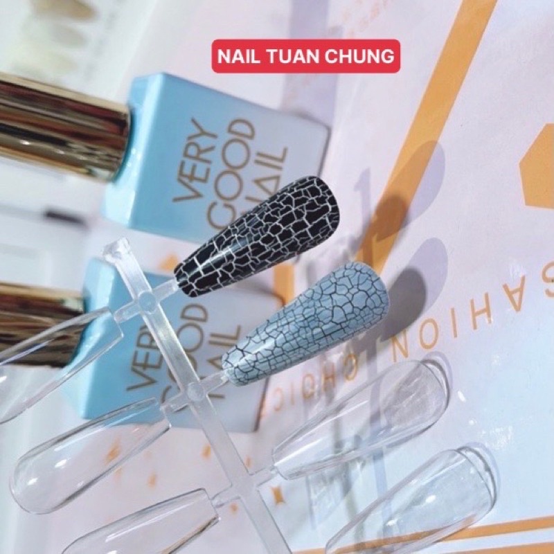 Sơn gel nứt Very Good Nail 2 màu trắng đen