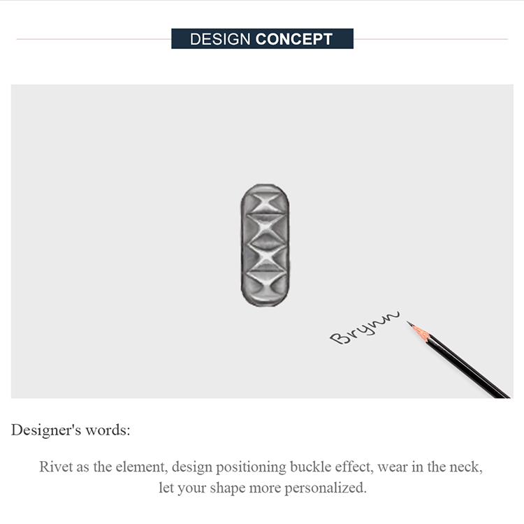 Mặt Phụ Kiện Bamoer SCC1780 Hình Đinh Tán Bằng Bạc 925 100% Tự Làm Vòng Tay Thời Trang