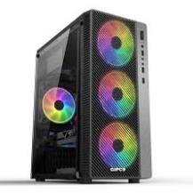 Vỏ Case Máy Tính GAMING kính cường lực GIPCO 5986 LY-Sẵn 3 Fan LED