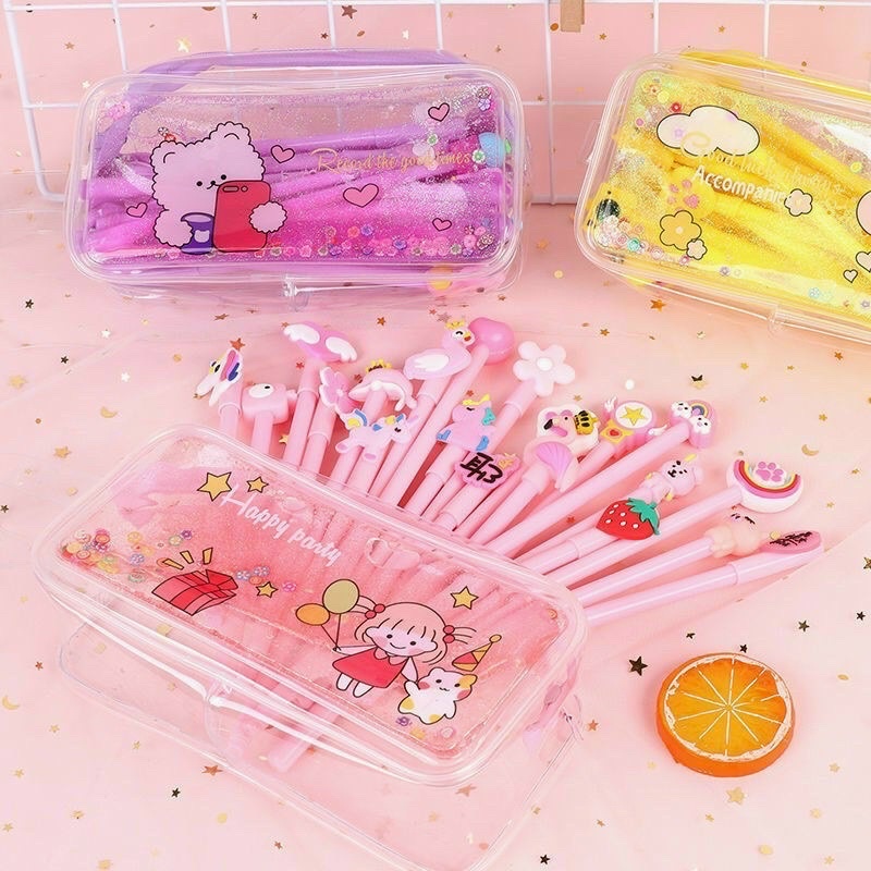 Túi bút trong suốt hình ngộ nghĩnh