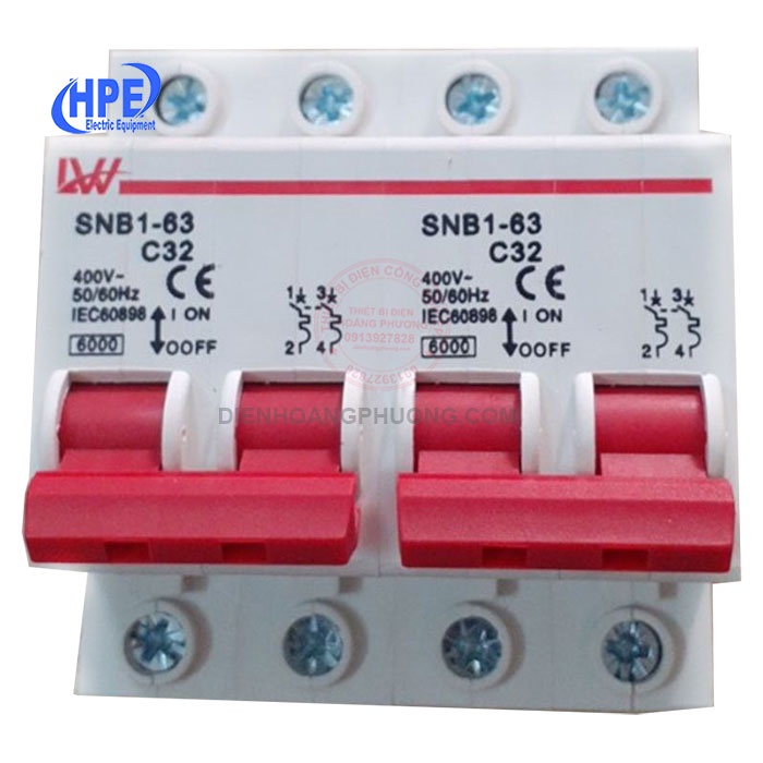 ÁT đảo chiều 1 pha 32A , 63A  - Cầu dao đảo chiều dạng aptomat