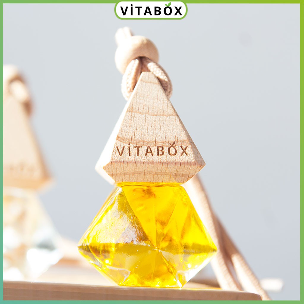 Tinh dầu treo xe VITABOX nguyên liệu 100% thiên nhiên mùi thơm dễ chịu an toàn cho ô tô, phòng ngủ, tủ quần áo