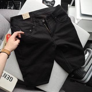 Quần short jean nam đen form slim fit co giãn thoải mái , quần short nam big size - 3bros
