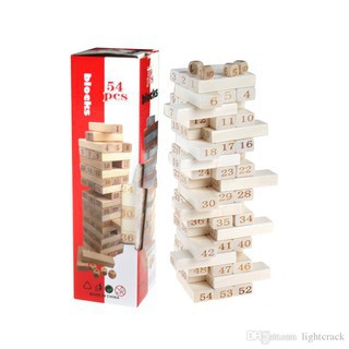 Bộ Đồ Chơi Rút Gỗ Size Lớn Gồm 54 Miếng (28cm)