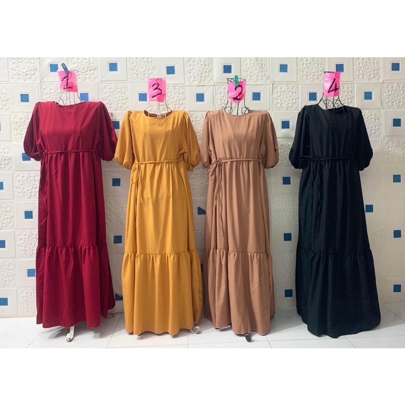 váy maxi chốt combo 2 váy voan_lụa ib