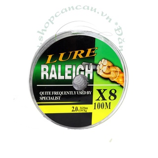 Dù lure x8 7 màu siêu bền - dù câu cá pe lure