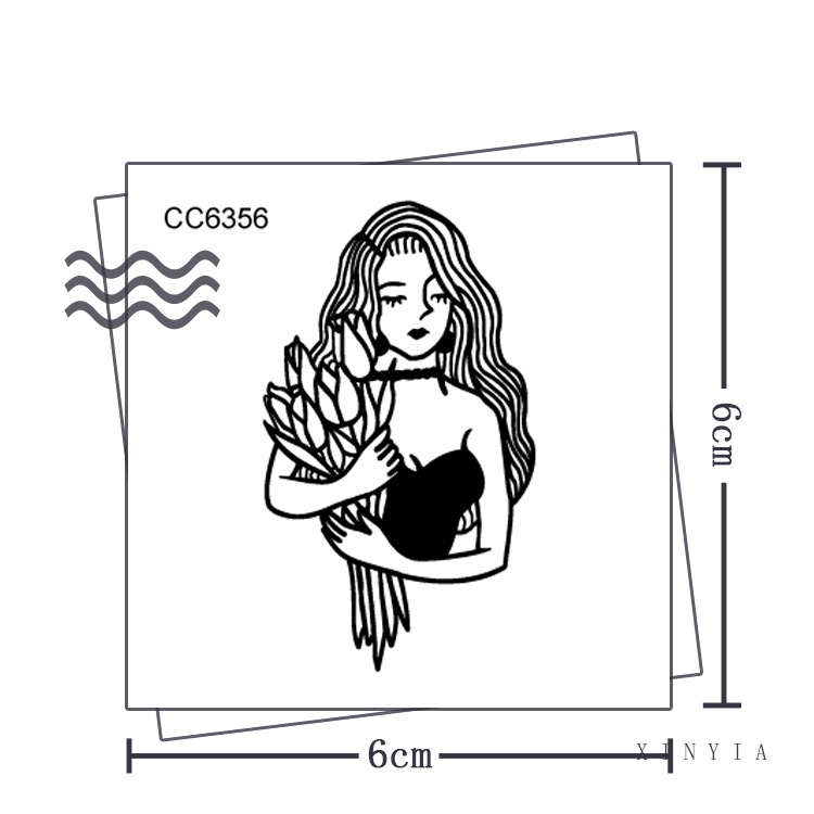 Hình Xăm Dán 20 Kiểu Chống Thấm Nước Kích Thước 6x6cm