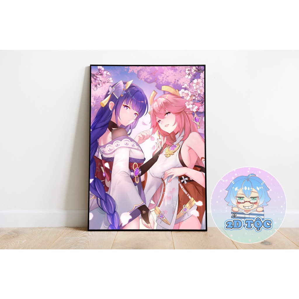 POSTER A3 YAE MIKO (2) GAME GENSHIN IMPACT - 2D TỘC SHOP