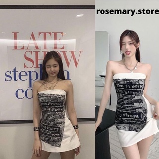 Có sẵn_Đầm chữ A in họa tiết Jennie Blackpink