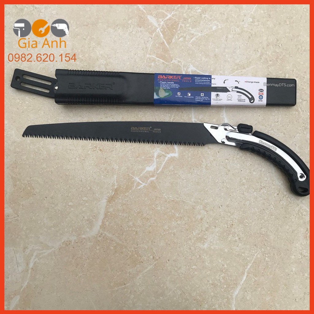 Cưa Gỗ Cầm Tay BARKER 350mm cán thép đen cap cấp - CÓ BAO ĐỰNG