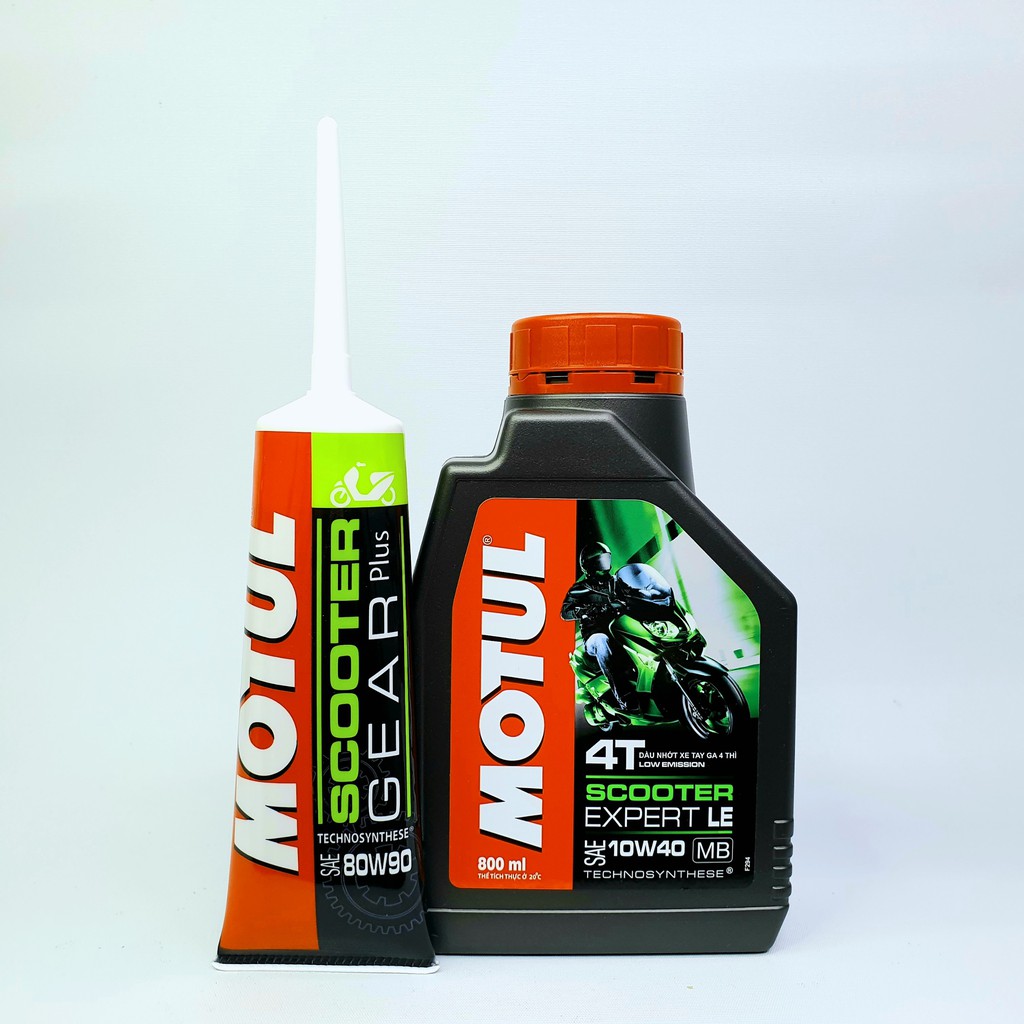 Nhớt MOTUL xe tay ga Scooter Expert LE 10W40 800ml tặng nhớt hộp số Motul Gear Oil 80W90