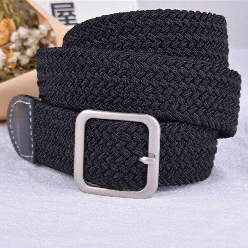 Thắt Lưng Vải Canvas Co Giãn Khóa Kim Loại Thời Trang Cho Nam Và Nữ