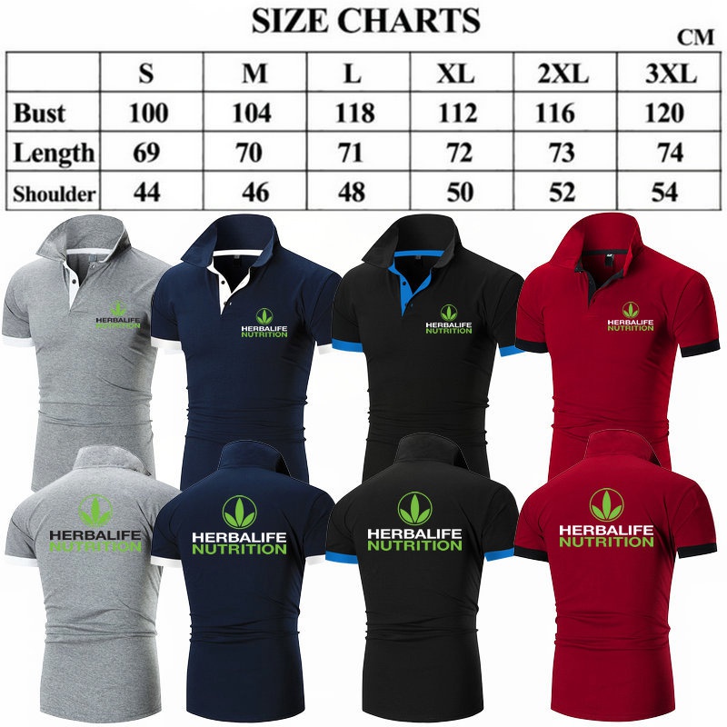 HERBALIFE Áo Thun Polo Ngắn Tay In Họa Tiết Thời Trang Mùa Hè Dành Cho Nam | BigBuy360 - bigbuy360.vn