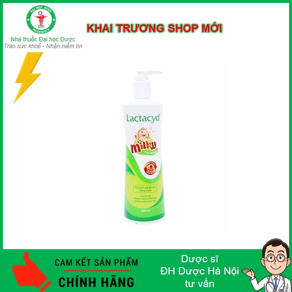 Sữa tắm gội cho bé Lactacyd Milky, BB - cho trẻ từ sơ sinh, dưỡng ẩm, chăm sóc da, rôm sảy và tóc cho bé DHD Pharmacy