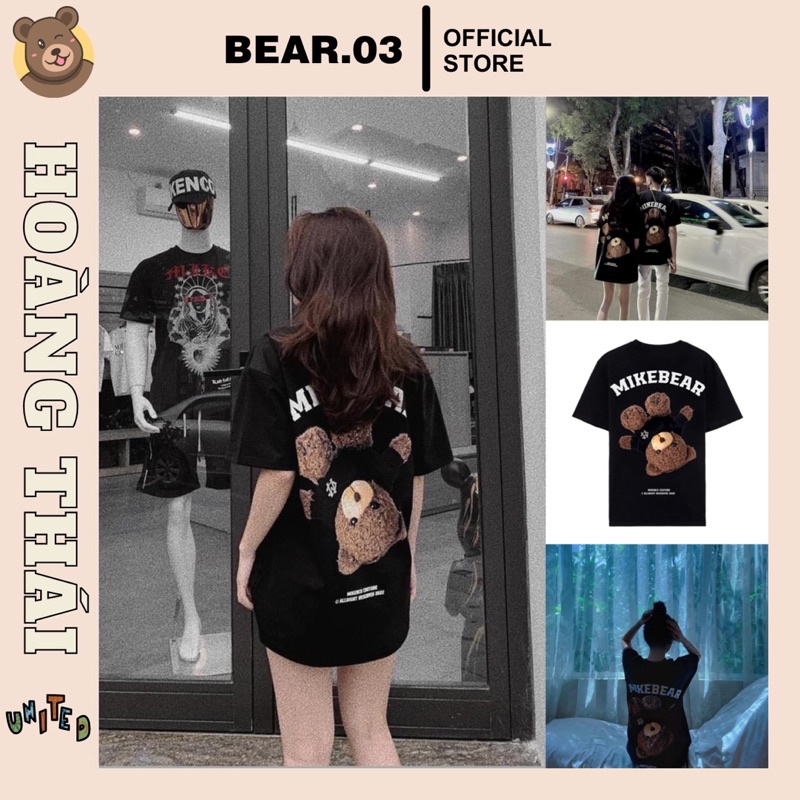 Áo phông nam Miken.co Mikebear Gấu from nam nữ mẫu cháy phố