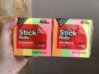 Giấy note size 3x3 dạ quang 4 màu và 5 màu