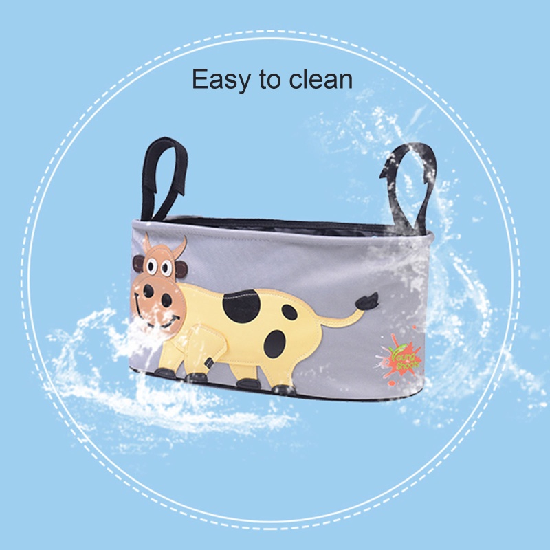 Túi Đựng Đồ Dùng Treo Xe Đẩy Em Bé In Hoạt Hình Dễ Thương Chống Thấm Nước