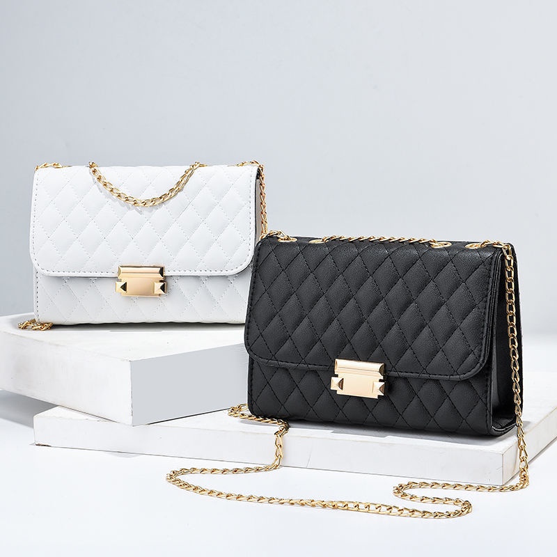 Túi Đeo Chéo Mini Đựng Điện Thoại Phối Dây Xích Thời Trang Dành Cho Nữ