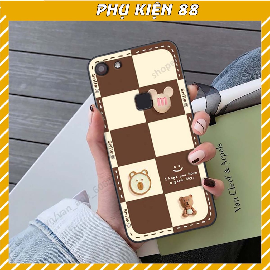 Ốp lưng Vivo V7 / V7 Plus / V7+ hình gấu, kẹo dễ thương cute