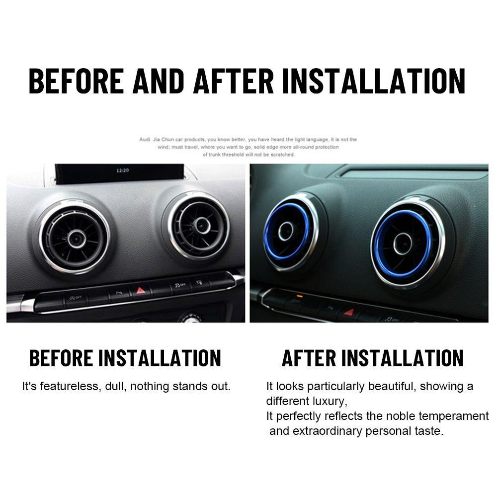 MAG Set 4 Vòng Trang Trí Lỗ Thông Gió Xe Hơi Audi A3 8V 2013-2017