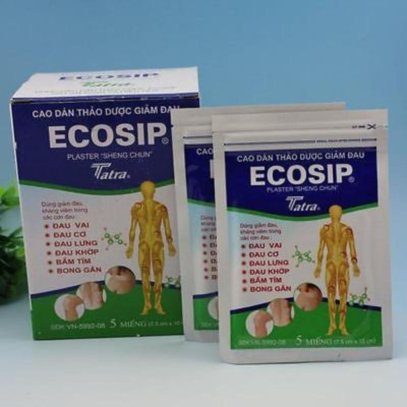 ECOSIP - CAO DÁN THẢO DƯỢC gói 5 miếng