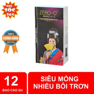 [ Rẻ Hơn Giá Sỉ ❤️❤️ ] Bao cao su Zero O2 nhập khẩu nhật hộp 12c cam kết chính hãng giá tốt