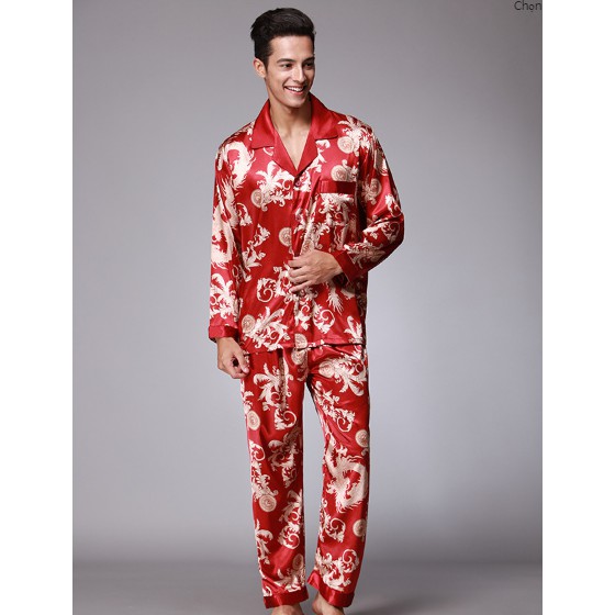 Đồ bộ Pijama dài tay nam, chất lụa satin cao cấp mềm mại, nhẹ và mát, không phải phi lụa nhé. Size S-XL
