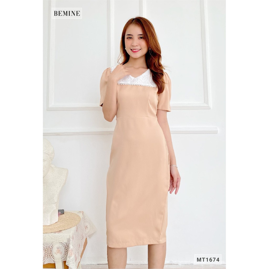 Đầm body cổ tim cổ phối BEMINE MT1674DA | BigBuy360 - bigbuy360.vn