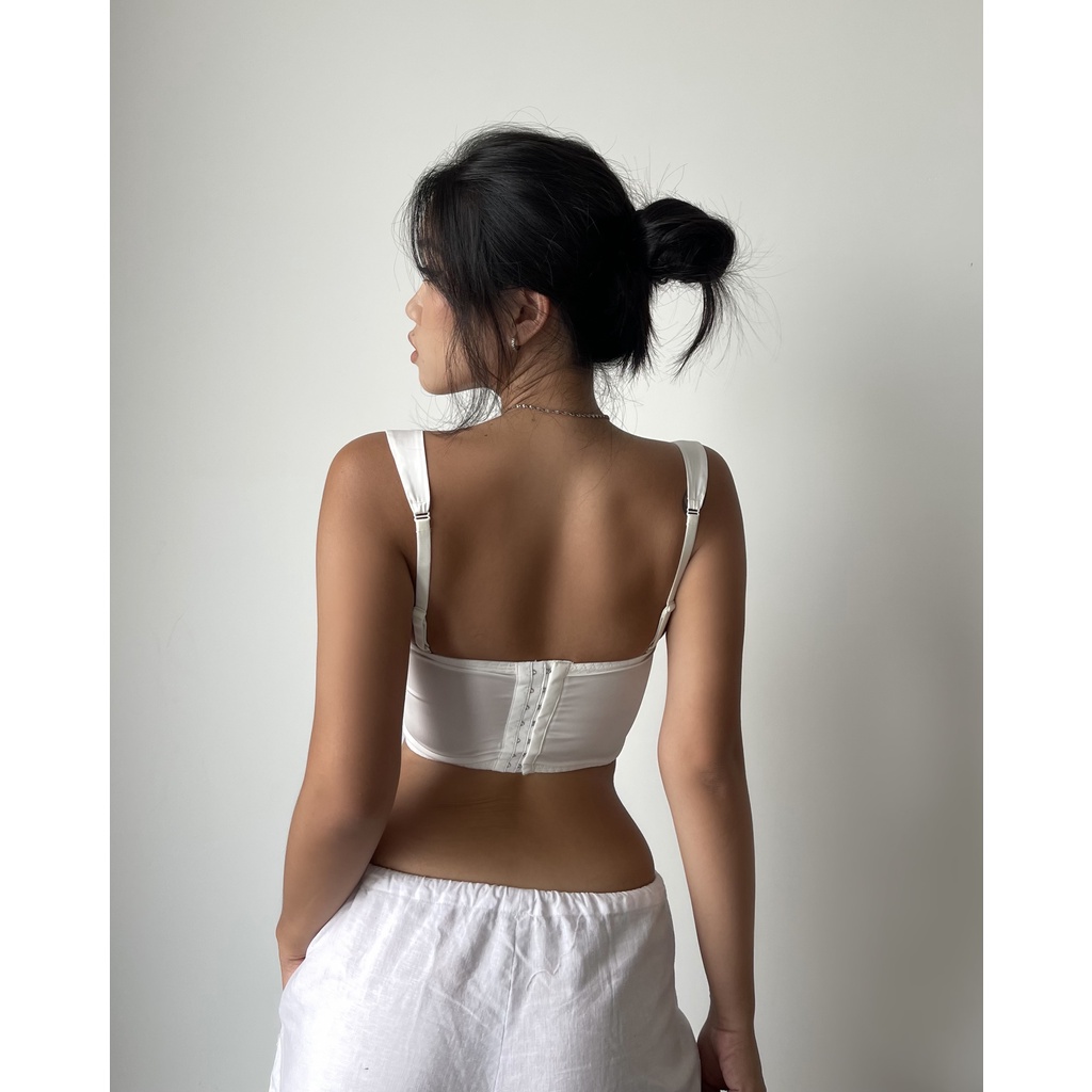 Jane Corset - Áo Bra Top Lụa Cao Cấp Mềm Mại Áo Corset Cúp Ngang Thiết Kế La Perbra Premium