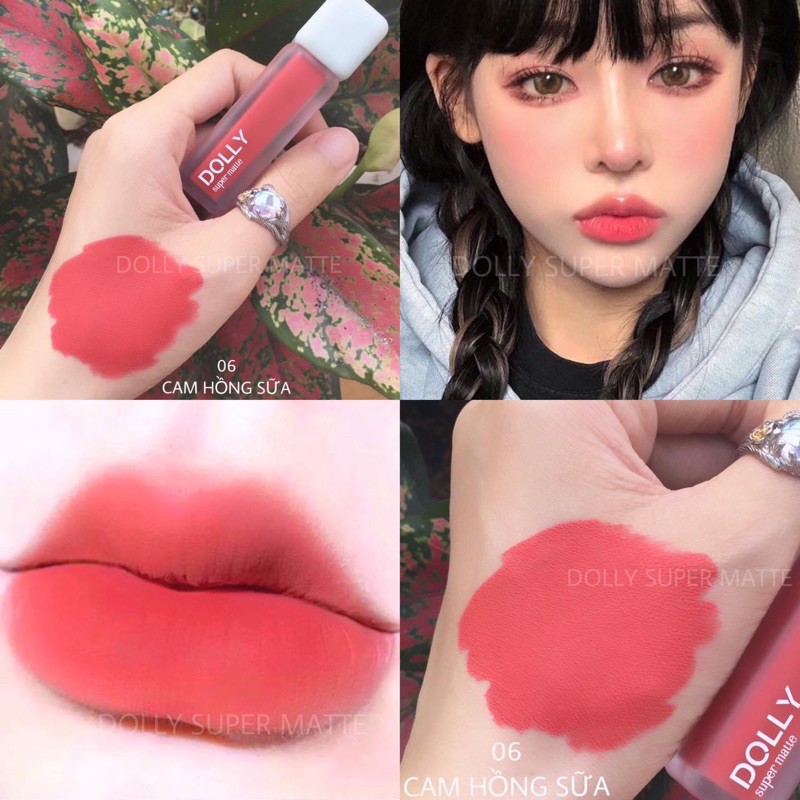 Son Lì Son Kem  DOLLY  MATTE Không Chì Cao Cấp Chính Hãng Màu <Cam Hồng Sữa> | BigBuy360 - bigbuy360.vn