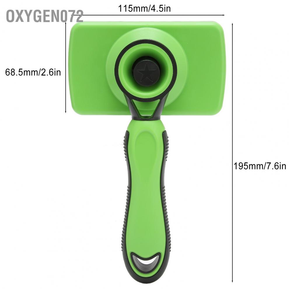 Oxygen072 Dog Hair Shedding Brush Dense Tooth Self Cleaning Ergonomic One Click Removal Pet Massage Slicker for Pets