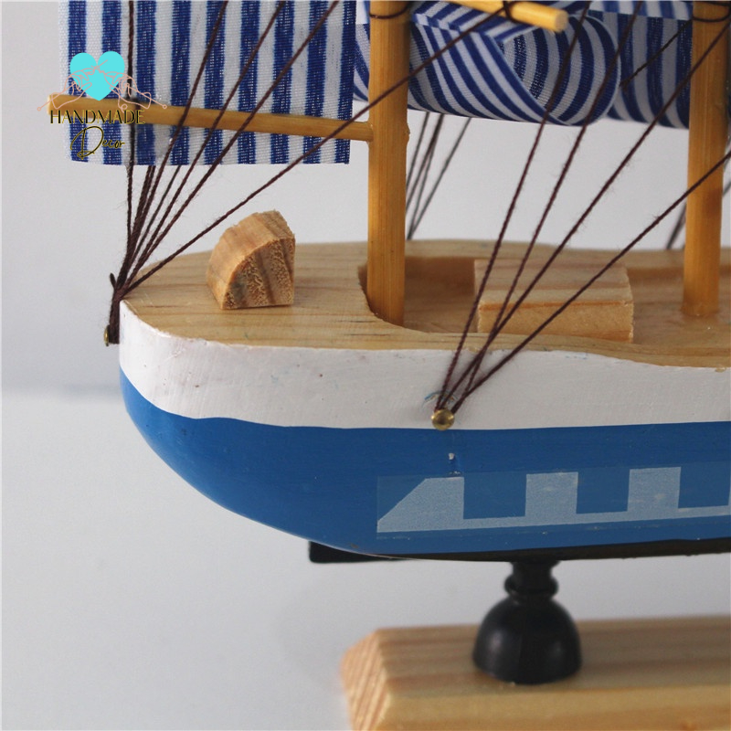 Mô hình thuyền Buồm bằng gỗ - Decor phong cách Địa Trung Hải