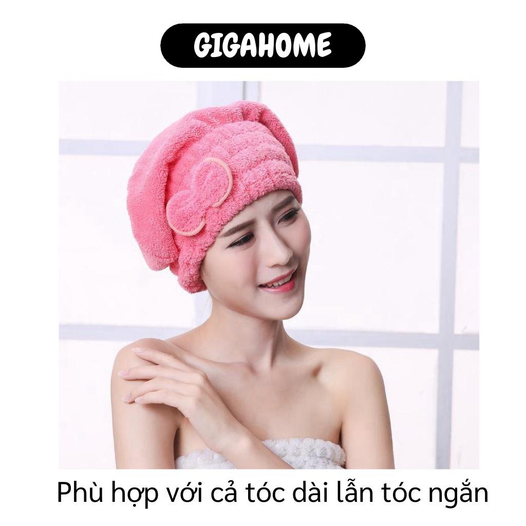 Khăn Ủ Tóc GIGAHOME Khăn Quấn Tóc Gội Đầu Làm Khô Siêu Nhanh, Thấm Hút Tốt, Dễ Giặt 7074