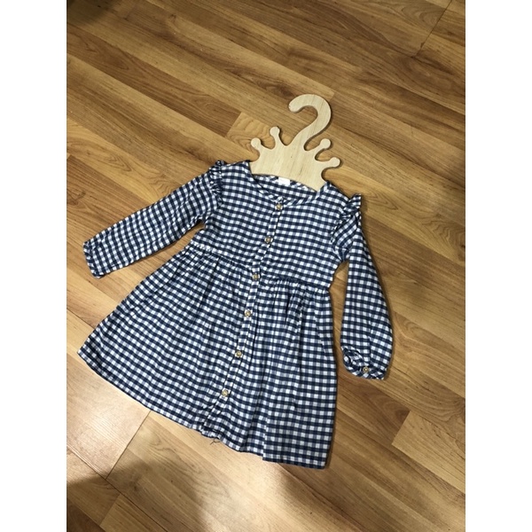 Đầm caro bé gái HM uk