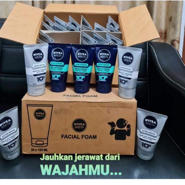 (Hàng Mới Về) Sữa Rửa Mặt Tạo Bọt Nivea Trị Mụn Kiểm Soát Dầu Và Làm Trắng Da Cho Nam