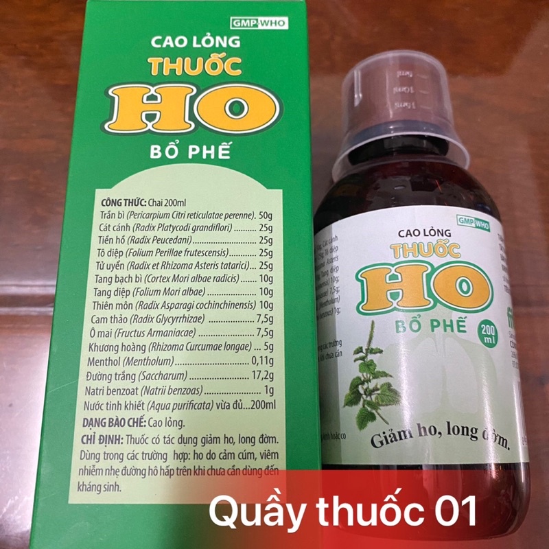 SIRO HO BỔ PHẾ FITO CHAI 200ML - TAN ĐÀM - GIẢM HO
