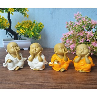 02 mẫu chú tiểu hồn nhiên - yêu đời 7cm đáng yêu