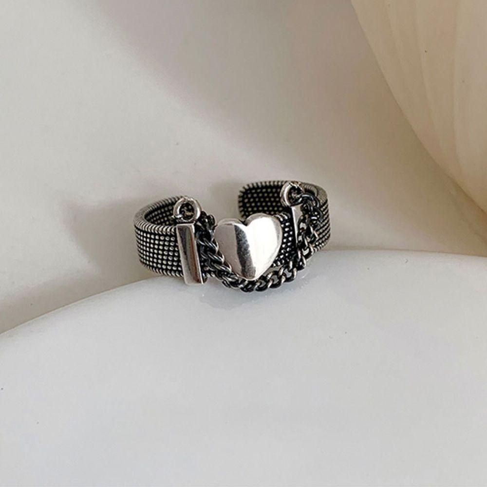 Nhẫn Hở Hình Trái Tim Đơn Giản Sáng Tạo