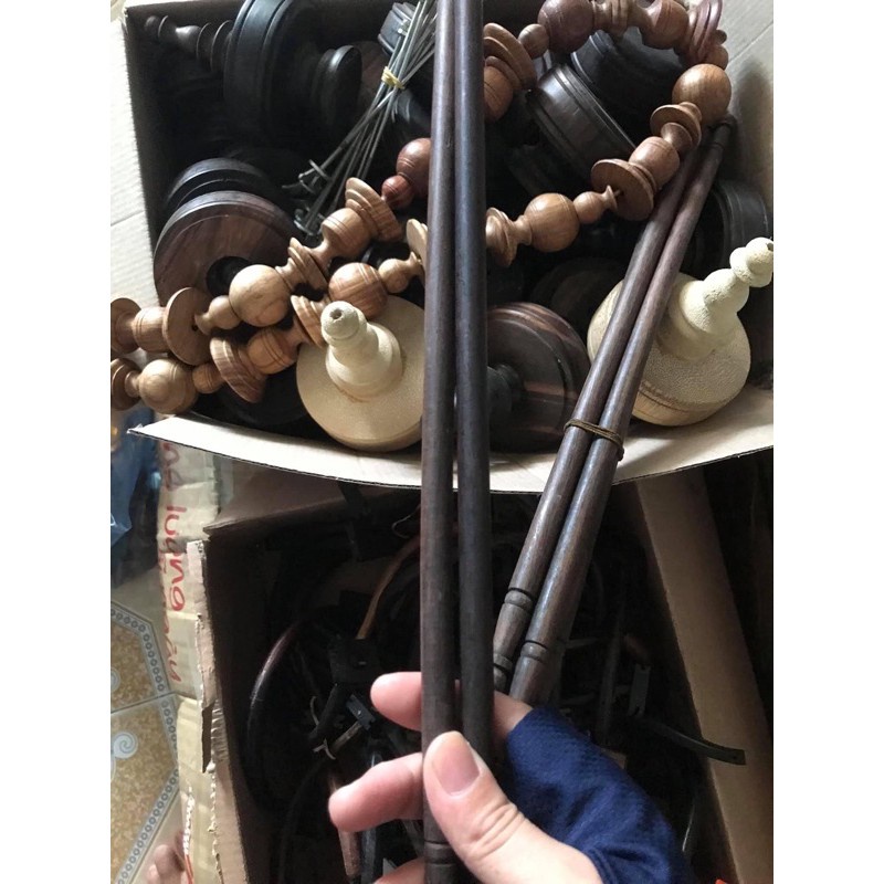 Cầu đậu góc chim chào mào chất liệu gỗ mun cao cấp giá rẻ