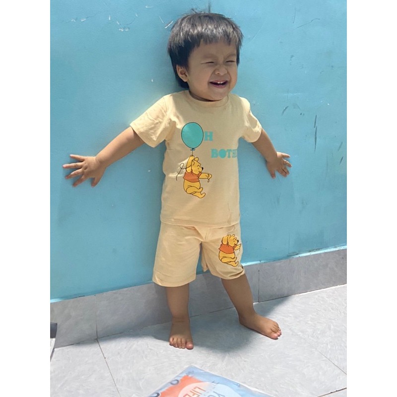 Tên sảnĐồ Bộ Bé Trai, Bé Gái Minky Mom Chất Cotton 100% Họa Tiết Sư Tử Gấu Pooh, Đồ Bộ Cho Bé Mặc Nhà Cộc Tay Mùa Hè