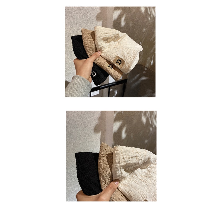 Mũ Xô Dạng Gập Thêu Chữ Phong Cách Nhật Bản Thời Trang Mùa Hè Cho Nữ