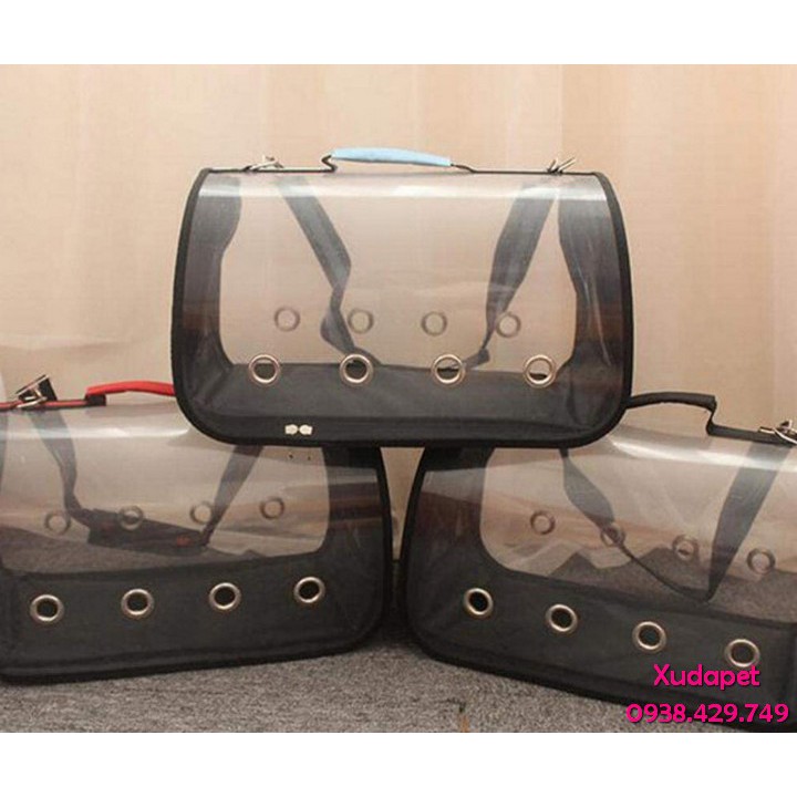 Túi Đựng Thú Cưng Trong Suốt chất liệu PVC trong suốt, màu Xanh, Đỏ, Đen - SP005183