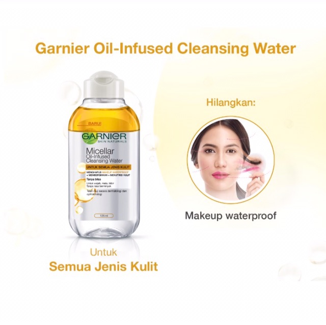 (hàng Mới Về) Dầu Tẩy Trang Garnier Micellar Biphase 400ml Chống Thấm Nước Màu Hồng / Xanh Dương